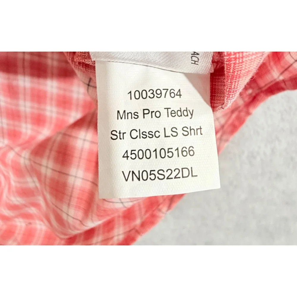 Ariat Pro Teddy Shirt Mens Medium Red Plaid Stretch LS Button Down‎